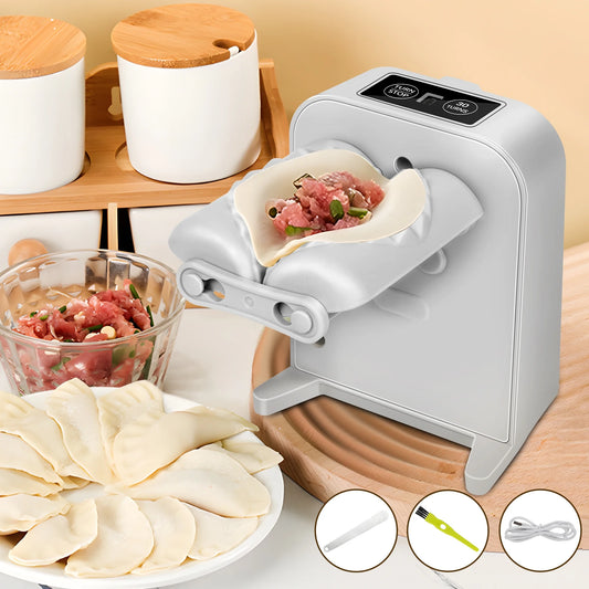 MULISOFT Dumpling Maker, Automatic Dumpling Maker Machine, Dumpling Press, Electric Dumpling Maker with Spoon and Brush, BPA Free