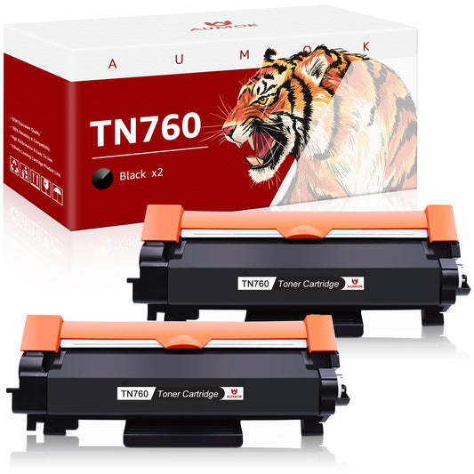 Tonerkingdom TN760 2-Pack Compatible Toner L2350DW L2370DW HL-L2395DW L2390DW DCP-L2550DW (Black)