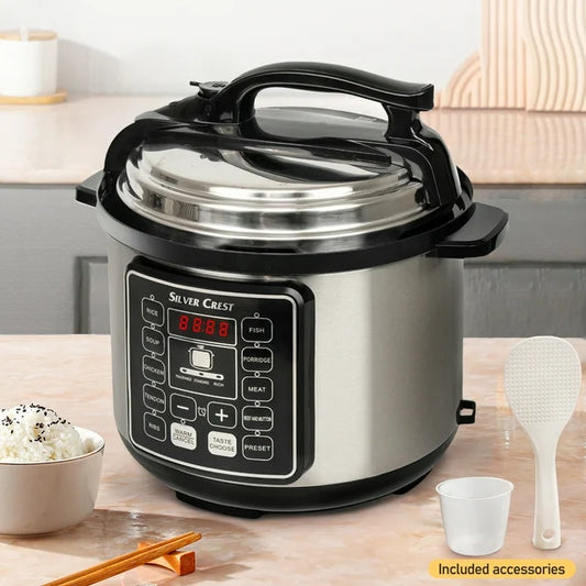 Electric Pressure Cooker 6.34 Qt,10-in-1 Instant Multi Cooker, 10 Presets,1100W, Stainless Steel