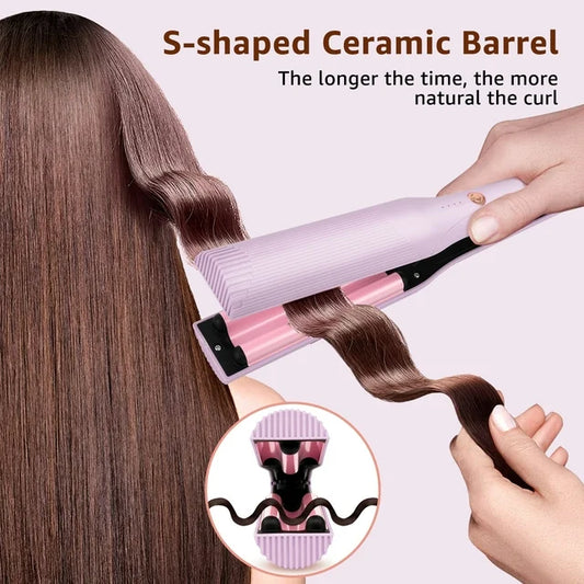 Hair Waver Iron, Natural Beach Waver Wand,Purple