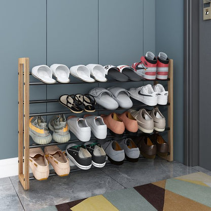 4-Tier Expandable Shoe Rack, Adjustable Shoes Organizer Storage Shelf