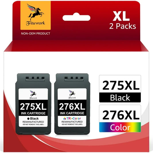 275XL Ink Cartridges Replacement for Canon (Black and Color, 2 Pack)