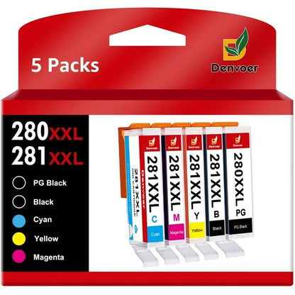 280XXL 281XXL Ink Cartridge for Canon(5-Pack)