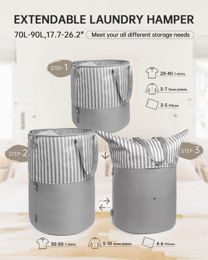 Large Laundry Hamper 90L