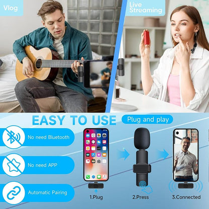 Wireless Microphone for Android/Laptop/iPhone/iPad