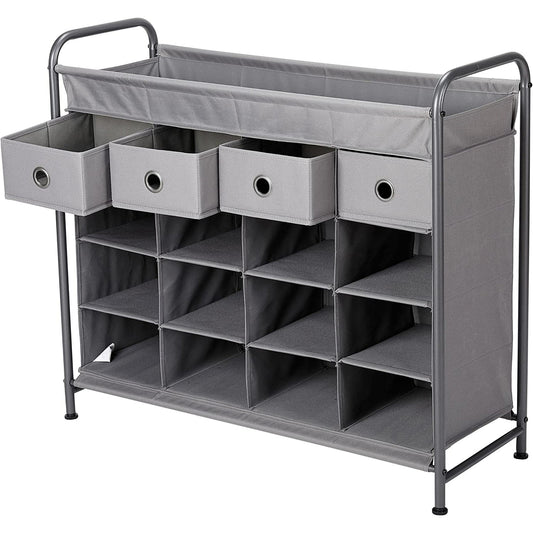 4-Tier Shoe Rack Organizer-Gray