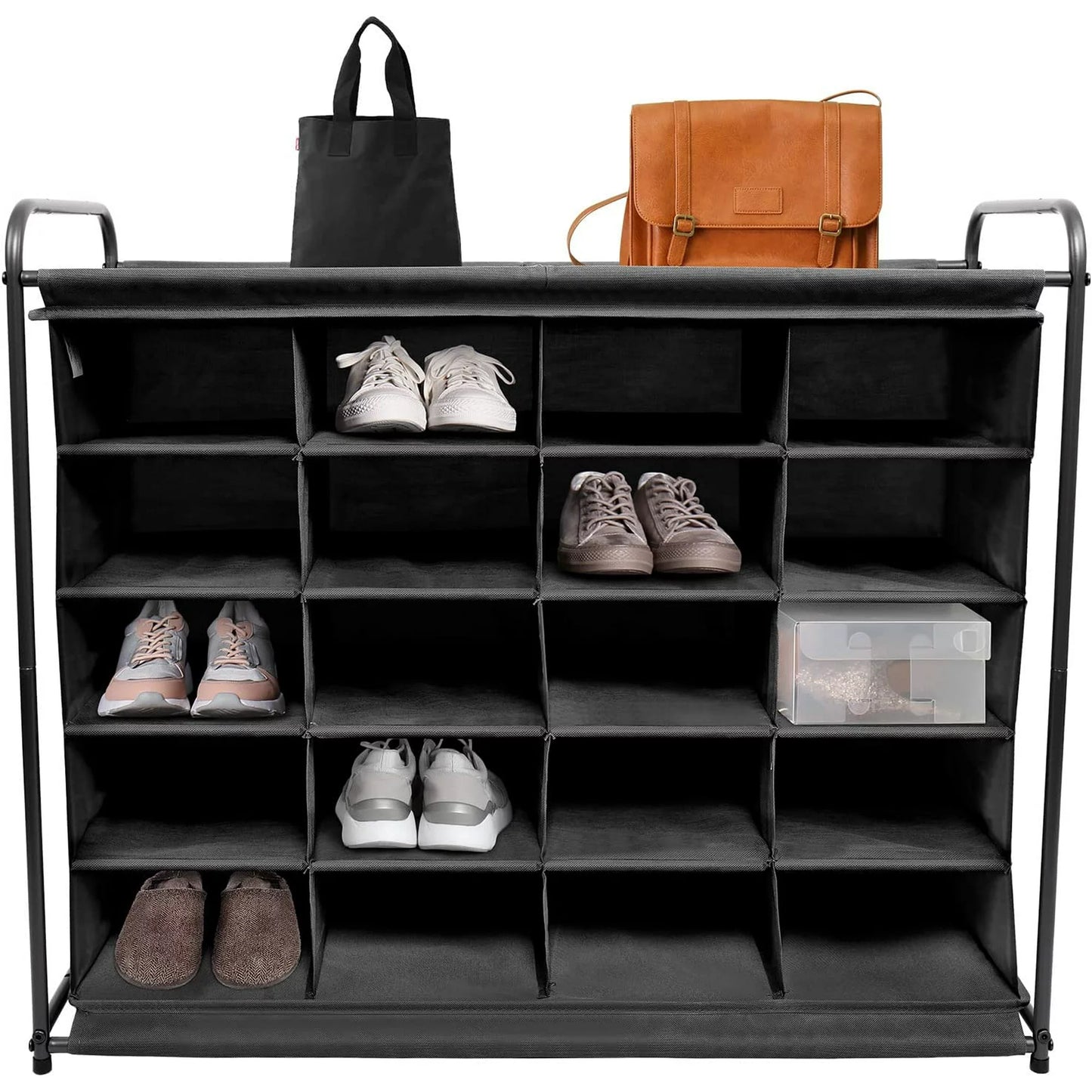 5-Tier Shoe Rack with 20-Grid Storage