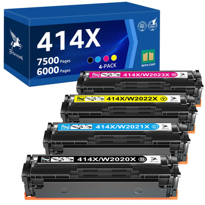 414X Toner Cartridges 4 Pack (with Chip)