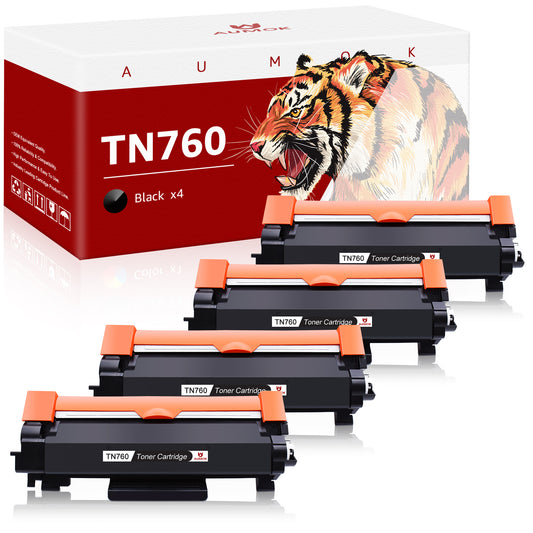 TN760 Toner Replacement for Brother TN-760 L2390DW DCP-L2550DW (Black)