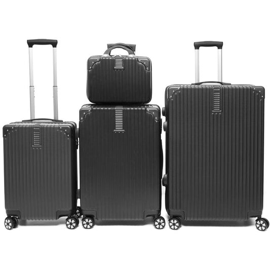 Suitcase4 Piece Set, Luggage Spinner Hardshell Lightweight ,TSA Lock,Black