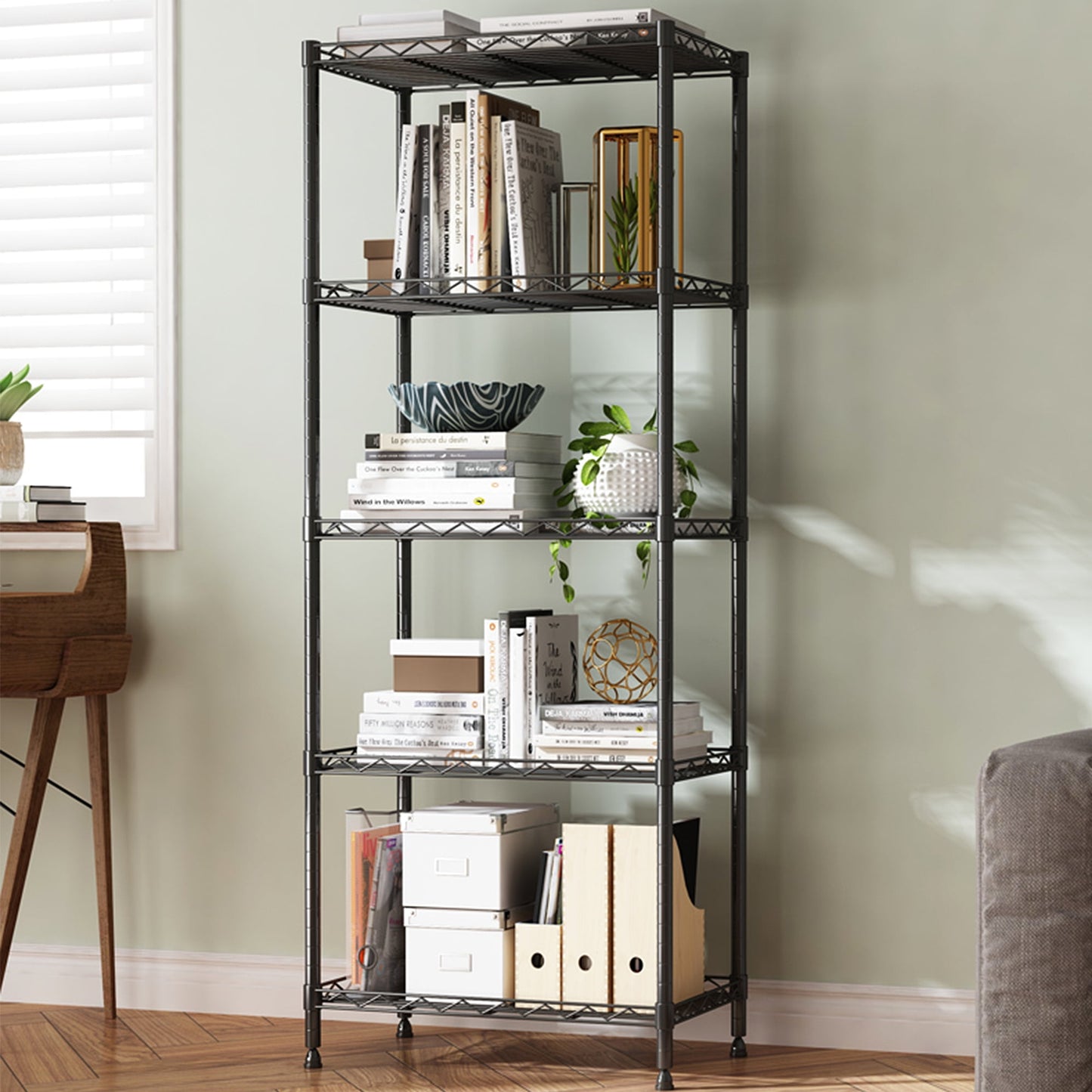 5 Tier Adjustable Storage Rack No Wheels