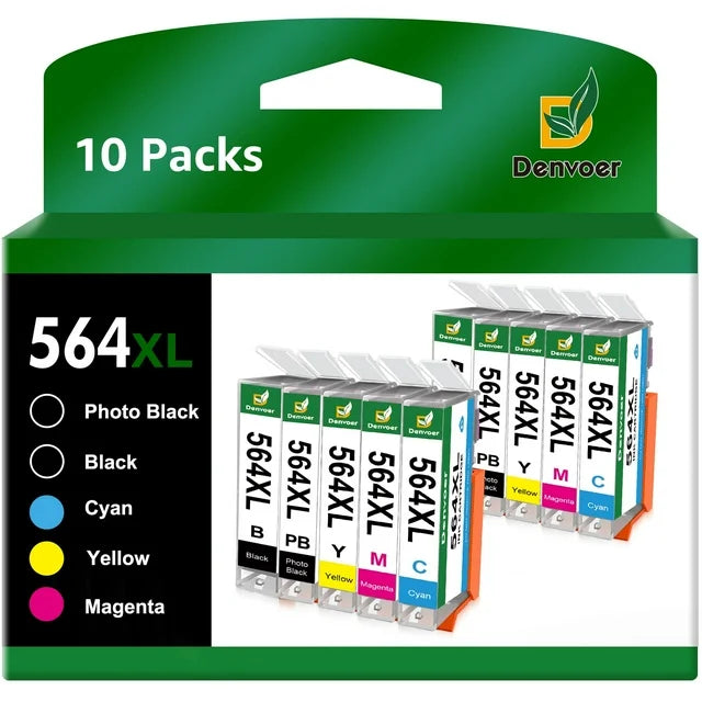 564XL Compatible Ink Cartridge Replacement for HP (4BK/2C/2M/2Y)