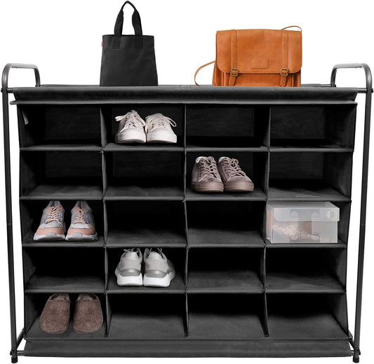 5-Tier Shoe Rack with 20-Grid Storage