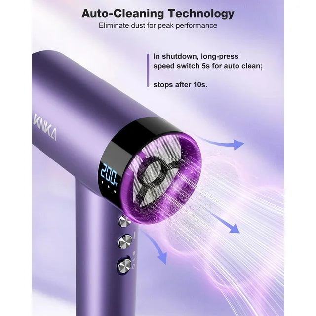 7MAGIC Hair Dryer, 1500W High Speed Low Noise, Purple