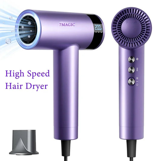 7MAGIC Hair Dryer, 1500W High Speed Low Noise, Purple