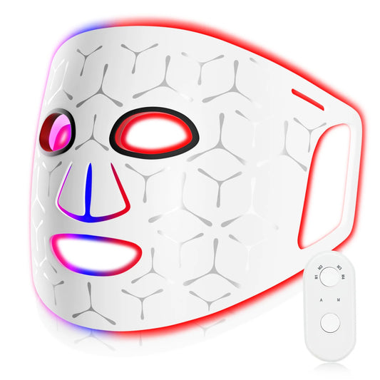 LED Face Mask Light Therapy Light Therapy Skin Care Facial Treatment Mask Skincare Tool White