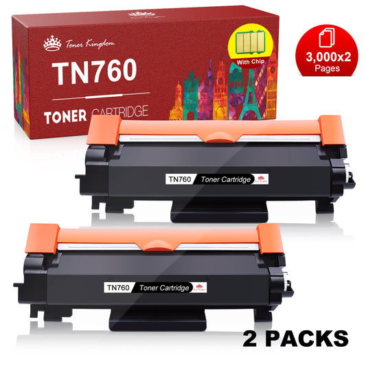 TN760 Toner for Brother TN730 TN 730 TN 760 L2395DW L2350DW HL-L2390DW L2370DW Printer(Black,2 Pack)