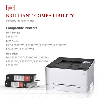 TN760 Toner for Brother TN730 TN 730 TN 760 L2395DW L2350DW HL-L2390DW L2370DW Printer(Black,2 Pack)