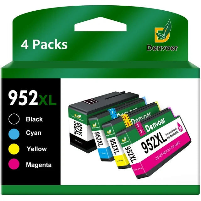 952xl Latest Upgrade Compatible Ink Cartridges Combo Pack Replacement for HP (4 Packs)