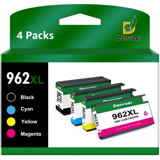 962XL Combo Pack Replacement for HP(Black Cyan Magenta Yellow)