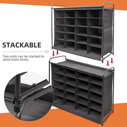 5-Tier Shoe Rack with 20-Grid Storage