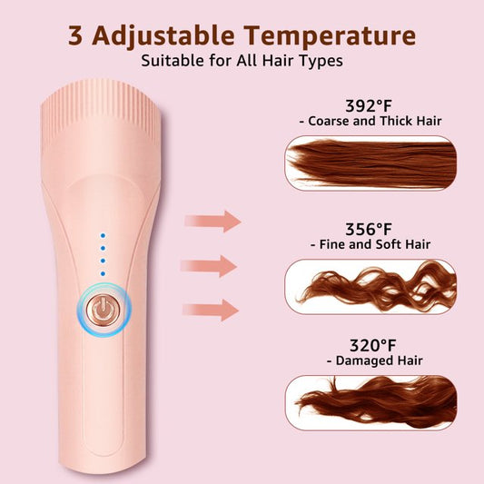 Hair Waver Iron, Natural Beach Waver Wand,Pink