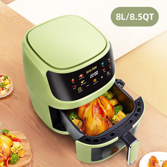 Air Fryer Oven with Digital Touch Screen , 8.5 Qt Family Size-Green