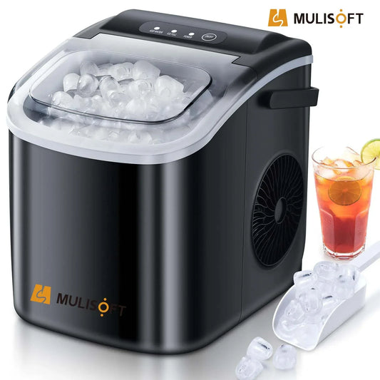 Countertop Ice Maker, Portable Ice Maker Machine with Carry Handle