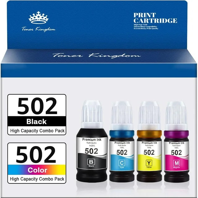 Epson 502 Ink Bottles for EcoTank High Yield T502 502 Ink Refill