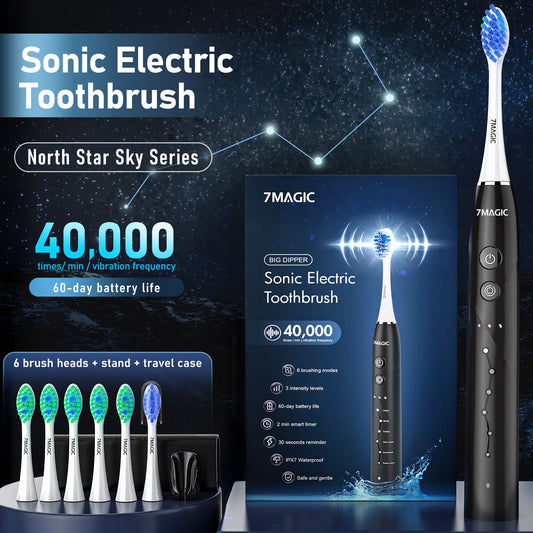 Sonic Electric Toothbrushes for Adults Black