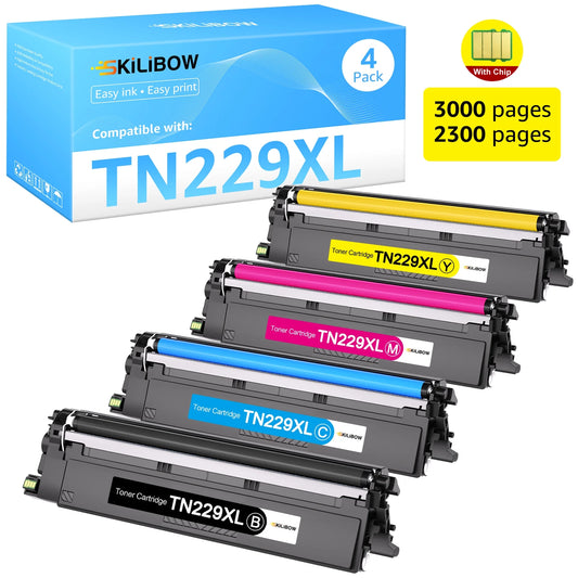 TN229XL Toner Cartridge TN229 Replacement for Brother(4 Pack)