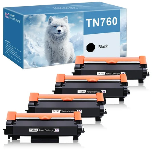 TN760 TN730 Toner Replacement (Black,4 Pack)