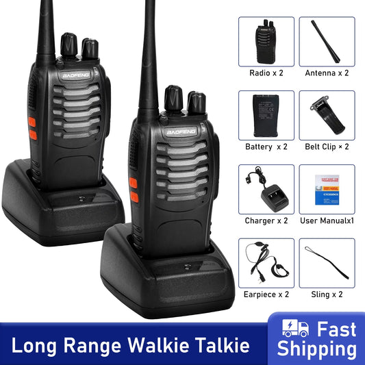 Walkie Talkie Rechargeable Two-Way Radios for Adults Long Range Handheld