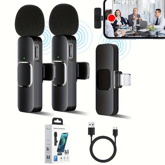 Wireless Microphone for iPhone, Professional Wireless Lavalier Microphone for iPhone iPad