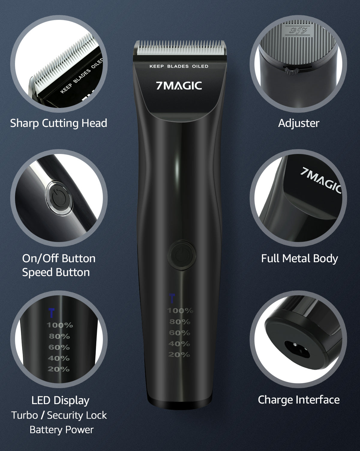 Cordless Hair Clippers for Men