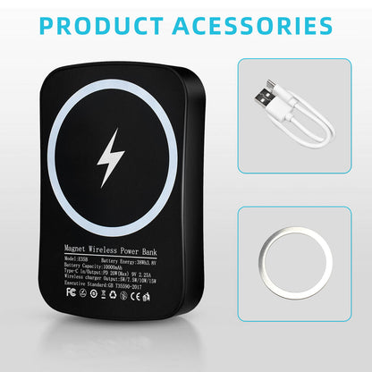 Slim 10000mAh Magnetic Wireless Power Bank