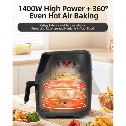 8.5 Quart Hot Air Fryer Oven-Black