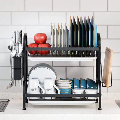 2-Tier Dish Rack for Kitchen