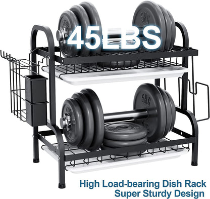 2-Tier Dish Rack for Kitchen