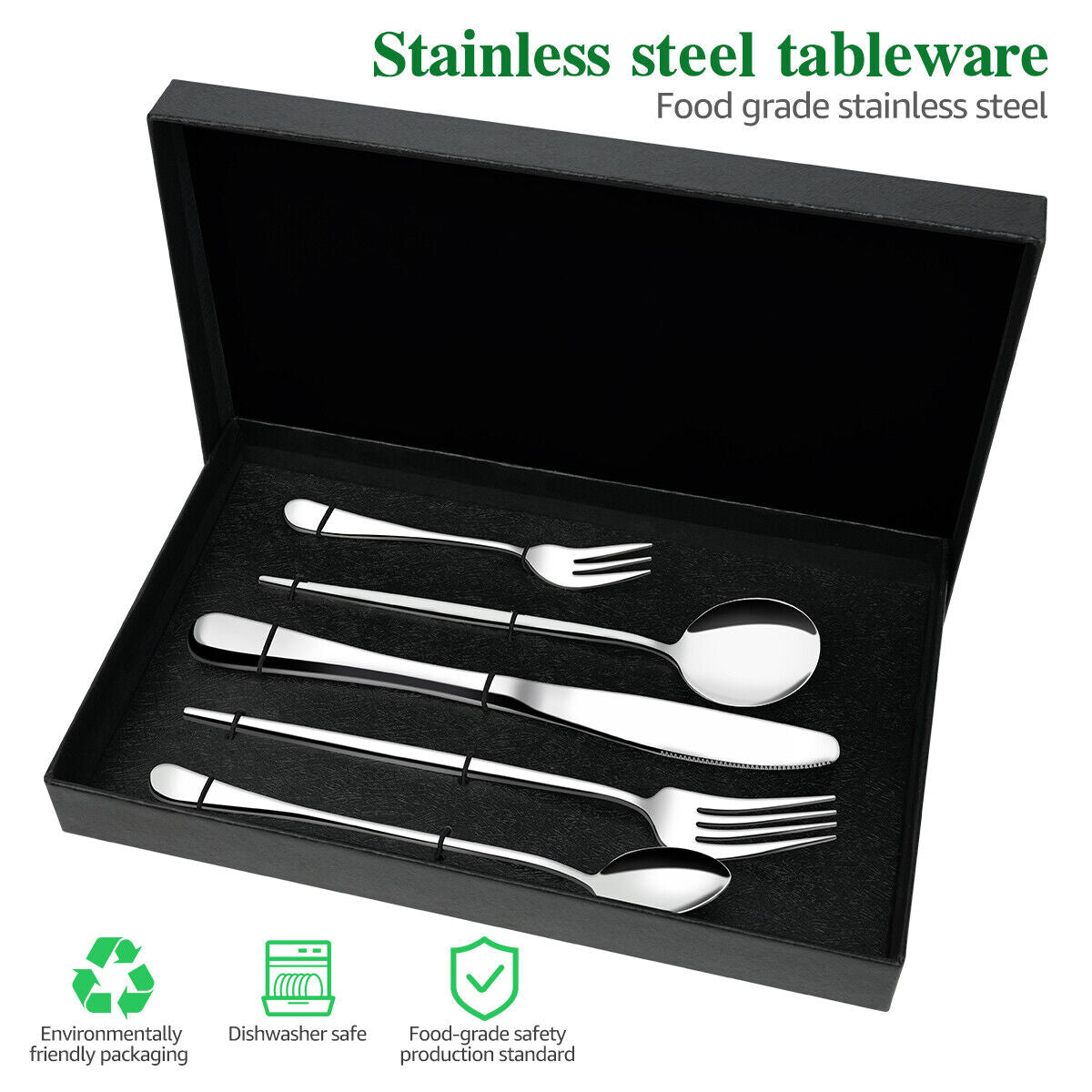 5x 5 Pieces Silver Silverware Set