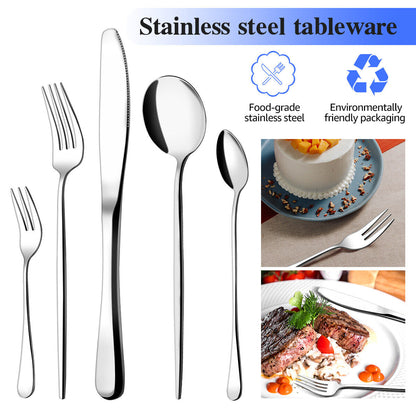 5x 5 Pieces Silver Silverware Set