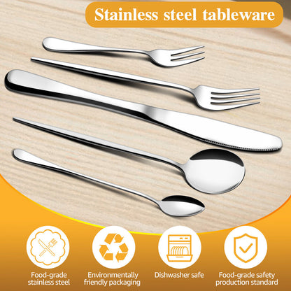 5x 5 Pieces Silver Silverware Set