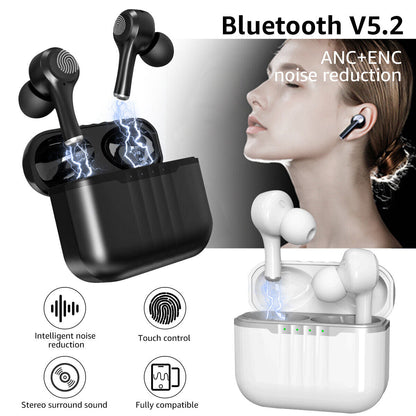 J7 Active Noise Cancelling in-Ear Wireless Earbuds Bluetooth 5.2 - Black