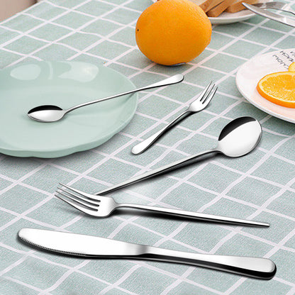 5x 5 Pieces Silver Silverware Set